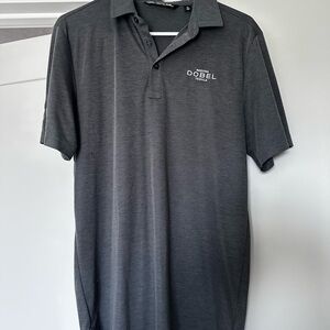 Travis Mathew Gray Polo with Embroidered Logo - Dobel Tequila & PGA